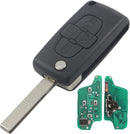 Mando a distancia con electrónica para Citroen C8 Peugeot 807 1007 4 Botones Puertas Laterales CE0523 ID46 433 MHz a programar
