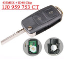 clé vierge pour VAG  Bora Golf 4 Transporter Polo Seat Arosa Cordoba Ibiza Toledo id48  1J0959753CT