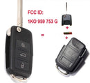 Clé vierge pour VAG  Passat Golf 5 Jetta scirroco Touran Seat Altea Leon Toledo id48 1K0959753G