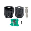 Clé électronique Peugeot 206 206 SW 206CC 206+ ID46 433 mhz Lame ne72