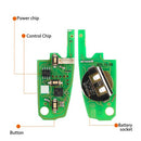 clé télécommande universelle 3 boutons, 1, pour Audi A6L Q7, VVDI2, XKA600EN