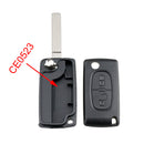 Coque clé Citroen Peugeot boitier de télécommande é bouton avec lame vierge