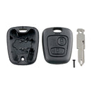coque de clé pour Peugeot 206 206CC 206 Break boitier télécommande 2 boutons