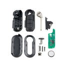 Clé Vierge FIAT Punto Grande Punto 500 EVO DOBLO FIORINO A Programmer Télécommande 3 bouton ID46 bsi Delphi