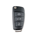 Coque plip boitier clé AUDI A2 A3 A4 S4 A6 S6 Q3 Q5 Q7 R A1 S4 RS3 3 boutons 